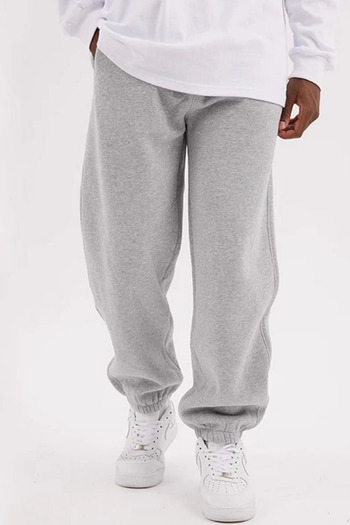 BSBSPOR Black Gray Smoked Men's Women's Loose Fit Sweatpants with Elastic Legs