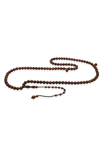Tesbihane Systematic Globe Cut Tassel Dark Brown 99 Grain Kuka Zikir Prayer Beads