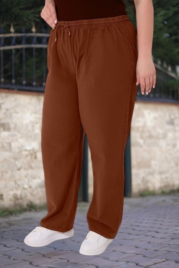 Malerind Large Size Trousers Look Comfortable Fit Raw Cloth Sweatpants Linen 100% Cotton