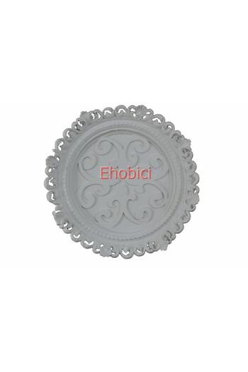 ehobici Polyester Round Embroidered Tray 26X26Cm T19