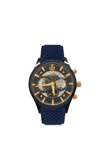 Tesbihane Ferro Steel-Silicone Can Replace Double Cord Men's Wrist Watch Th-Fm31320Awt-V3