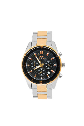 Tesbihane Ferro Steel-Silicone Can Replace Double Cord Men's Wrist Watch Th-Fm31920D-Zg