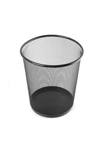rexa Metal Waste Paper Dustbin Large Black