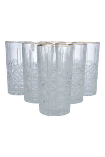 Alsaif Gallery Glassware Set, 6 Pieces - Transparent
