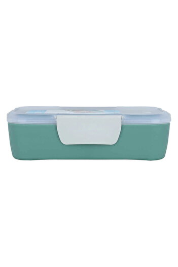 Alsaif Gallery Saif Gallery Plastic Lunch Box, 1 Liter / 33.8 Inch, Rectangle - Green
