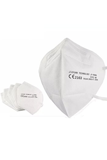 LYOBEST Set of 20 standard FFP2/KN95 protective masks, 5 layers, white, individually wrapped