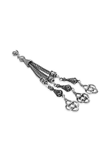 Tesbihane Kazaziye Themed Foxtail Chain Three-Shovel Non-Tarnish Metal Tassel