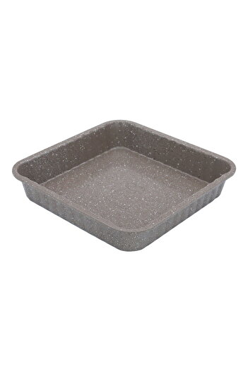 Alsaif Gallery Granite Baking Tray - Saif Gallery, 4.5 x 24 x 24 cm, Square - Light Brown