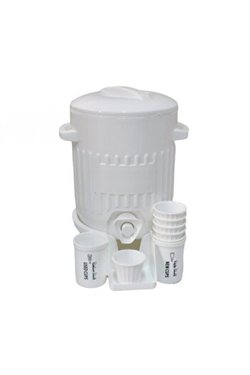 rexa Plastic thermos with base, 1.8 liters, with 6 cups, multiple colors
