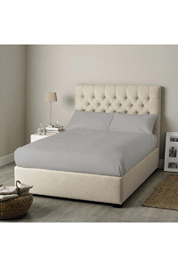 Celia King Square Fitted Sheet Grey 200x200+30cm
