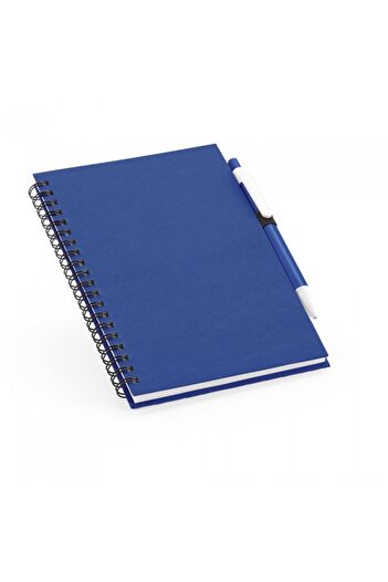dalimag B6 spiral notebook with 160 lined recycled pages, hard cover and pen holder, 13x18 cm