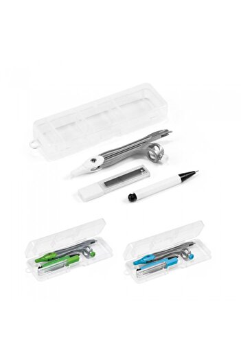dalimag Set de Geometrie in Cutie, Include 1 Compas, 1 Creion Mecanic si 10 Mine Grafit de 0,5 mm. 128 x 42