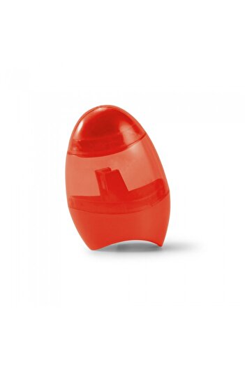 dalimag Pencil sharpener, 2 in 1, eraser, transparent reservoir, 41 x 60 x 23 mm, red