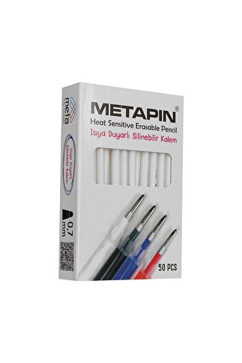 hodbehod Metapin Heat Erasable Flying Refill Pen Inside White (0.7 mm) - 50 Pieces