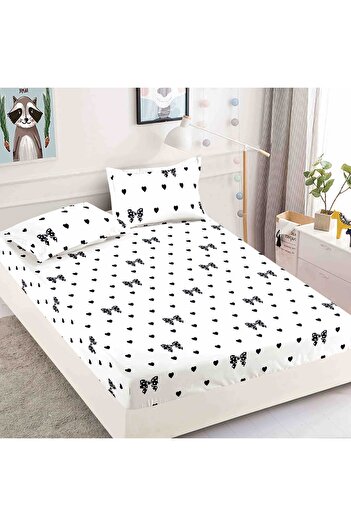 CHIRASO CHIRASO Colorful Elastic Bed Cover Set, 1 Person, Fine Cotton 90x200, with 2 Pillowcases
