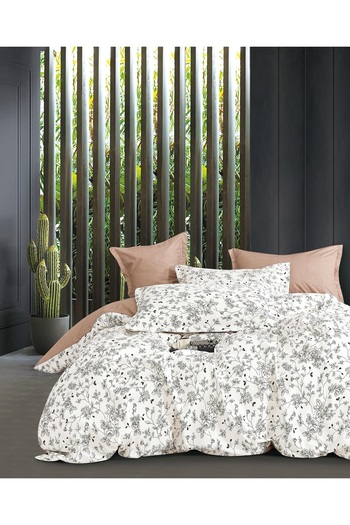 CHIRASO CHIRASO Linen, SUMMER Satin Cotton Fabric, Fitted Sheet 220x240 and Elastic 180x200, 4 Pillowcases
