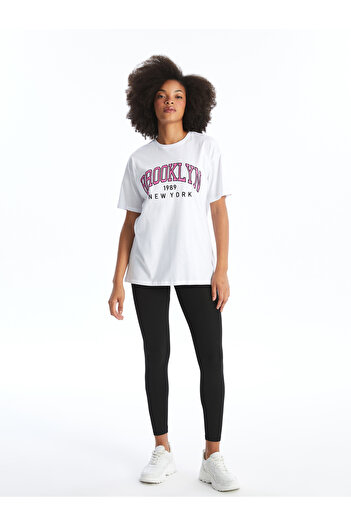 LC Waikiki Crew Neck Printed Short Sleeve Women's Sports T-Shirt