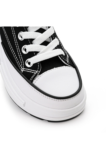 Tmall Women's Canvas Flatform Sneakers 1248, Black