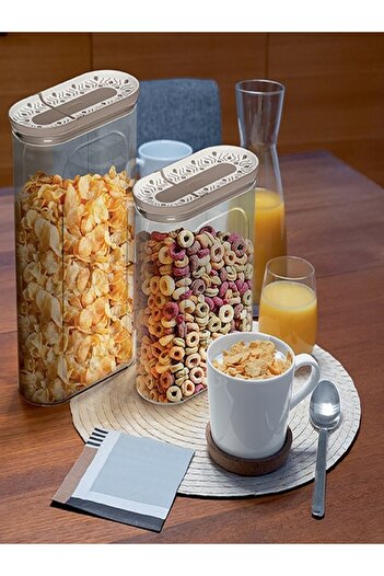 Stefanplast Plastic Cereal Jar with Airtight Lid