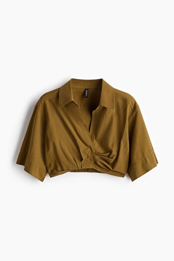 H&M Baskılı Kısa Gömlek