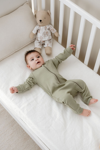 Tuğba Kuğu Jumpsuit Without Zipper Booties - Pureline Series - Khaki
