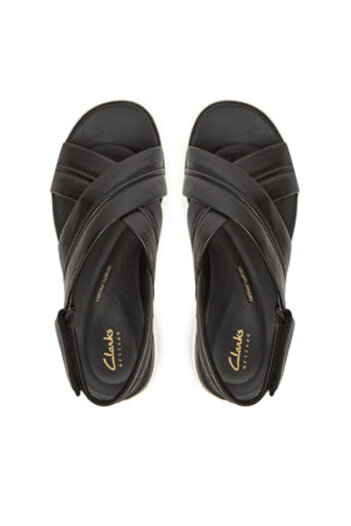 CLARKS Women's Sandals black CLARKS-26182233 BLACK LEATHER