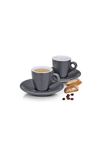 Kela Mattia Espresso Fincan Seti 2'li 50 ml Gri