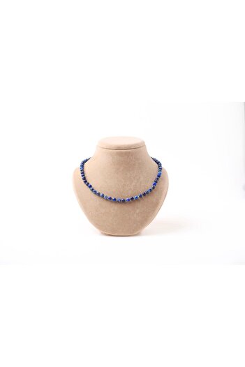 OSMANLI DEĞERLİ TAŞ Sertifikalı Lapis Lazuli Doğaltaş Kolye 6 Mm, M577