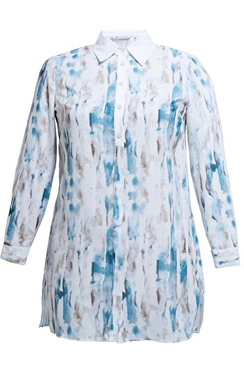 Alvina Plus Size Patterned Tunic 20540