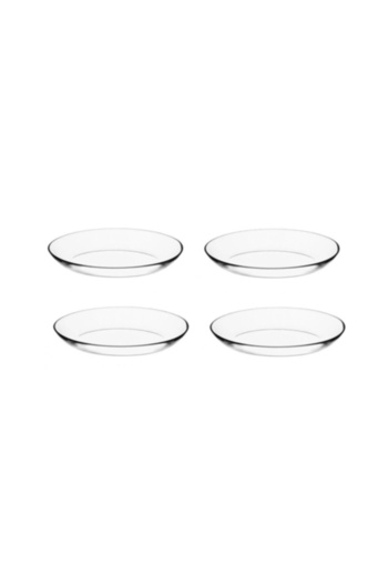 Paşabahçe 10357 4-Piece Glass Boat Plate - 21 Cm Boat Plate, Fma02853