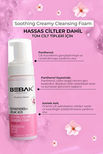 Bebak Pharma Hassas Siyah Nokta Engelleyici, Gözenek Sıkılaştırıcı Yüz Temizleme Köpüğü 160ml