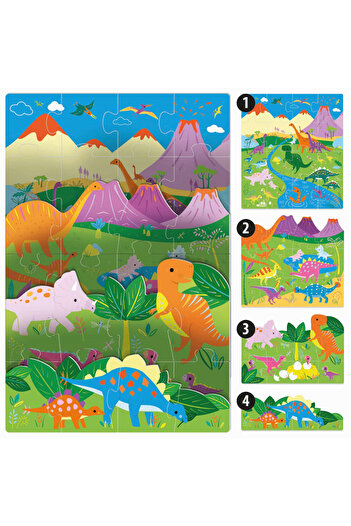Headu Playrama Puzzle Dinosaurs (3-6 Years)
