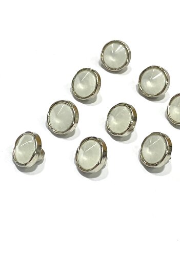 karantuhafiye Blouse Shirt Button/Metallized (Plastic) Button / Set of 10 / 1 cm