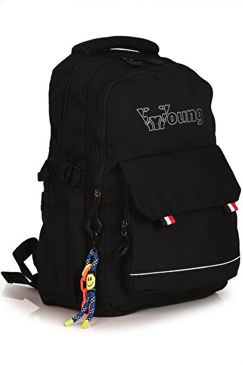 ÇÇS Young 51585 Black Large Volume Anti-Sweat School Backpack - Back Support