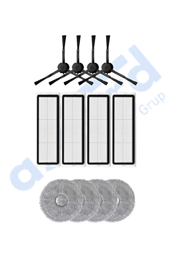 Asgard Grup DREAME L20 ULTRA UYUMLU 4 perii laterale 4 filtre 4 mopuri