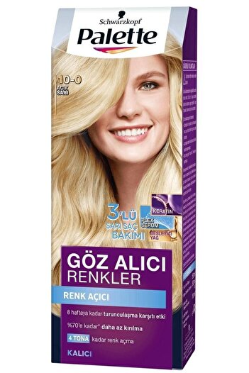 Palette Göz Alıcı Renkler Saç Boyası 10-0 Açık Sarı