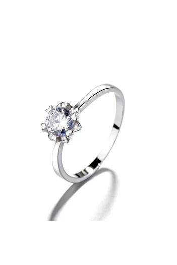 delis Inel Argint 925, Jw1391, Model Elegant Cu Piatra, Placat Cu Rodiu