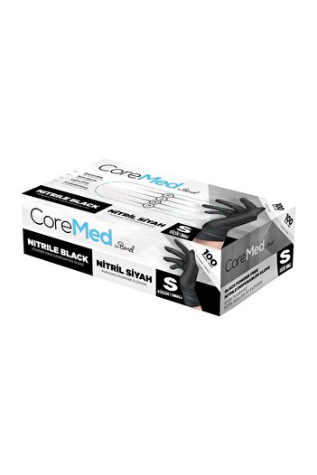 Bimel Black Nitrile Gloves Powder Free (S) 20 Pk X 100 Pieces (Box)