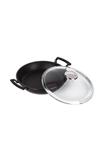 Lava Cast Round Sahan Glass Lid Cast Iron Solid Double Handle Diameter(Ø)24cm