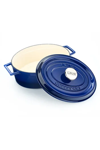 Lava Edition Series Cast Oval Saucepan - Size 25X31Cm