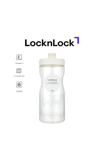 locknlock 1.2L Easy Grip Water Bottle - White