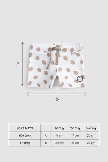 Little Gusto Brown Cosmos Baby Shorts Swimsuit - Uv Protection