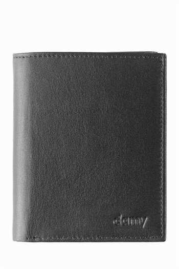 DAMY Men's Leather Wallet -RFIDProtection, Card Holder Function, Black