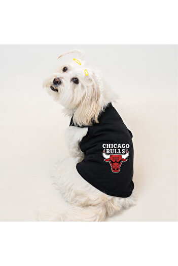Buddy Store Cat & Dog Outfit Dresses Undershirt - Chicago Bulls Printed Black Undershirt