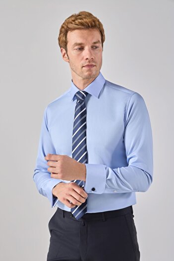 Paşahan Çift Manşetli Comfort Fit Erkek Gömlek