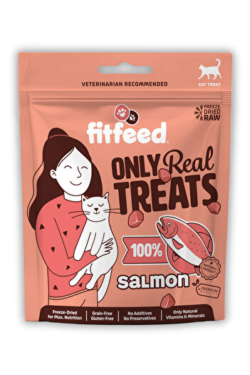fitfeed Freeze-Dried Çiğ Somon Kedi Ödül Maması 40g