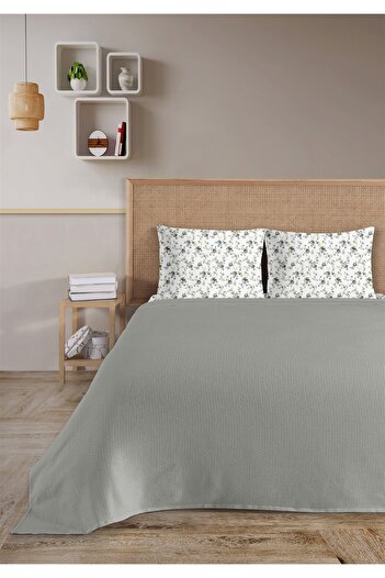 HomeBerry 100% Cotton Medusa Dark Gray Single Pique Set 160 X 230 cm