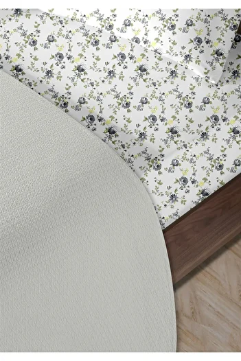 HomeBerry 100% Cotton Medusa Gray Single Pique Set 160 X 230 cm