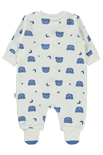 Civil Baby Erkek Bebek Patiksiz Tulum 1-6 Ay Ekru