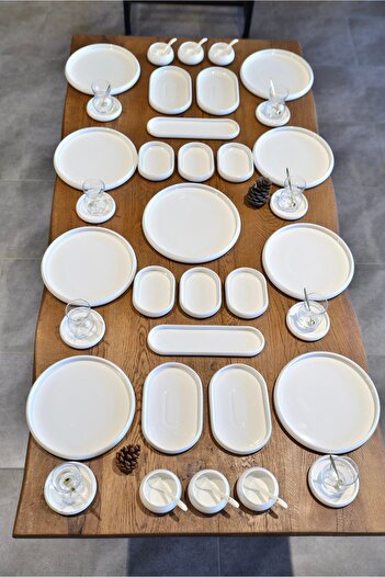 şirin eşyalarım 41 Piece Porcelain Breakfast Set for 8 People